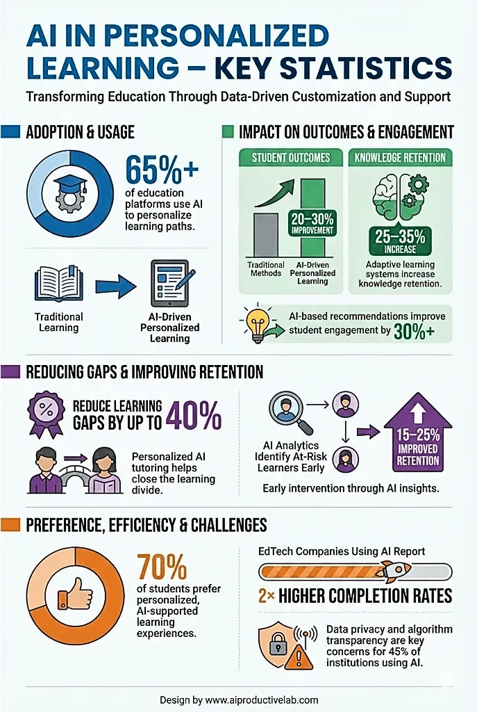 AI in Personalized Learning Key Statistics