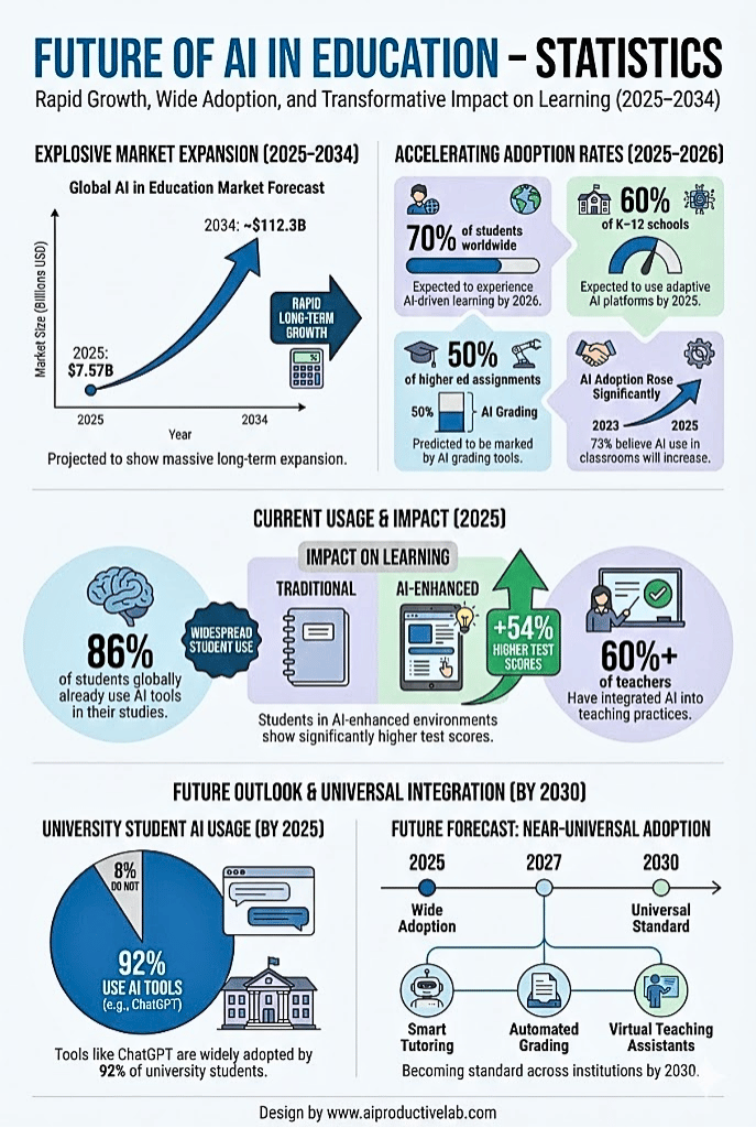 Future of AI in Education Key Statistics